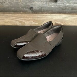 Clarks Womens Slip On Dress Shoes 7.5M Brown Gael Rex Comfort Model Workwear